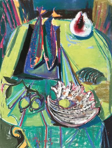 Pippal Suedliches Stillleben mitFisch